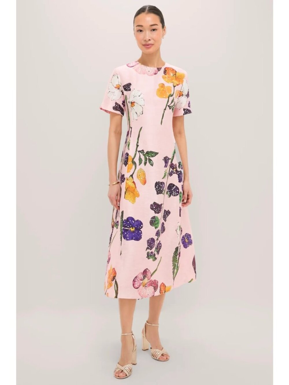 LEO LIN Caroline Midi Dress Wildbloom Size 2 NWT